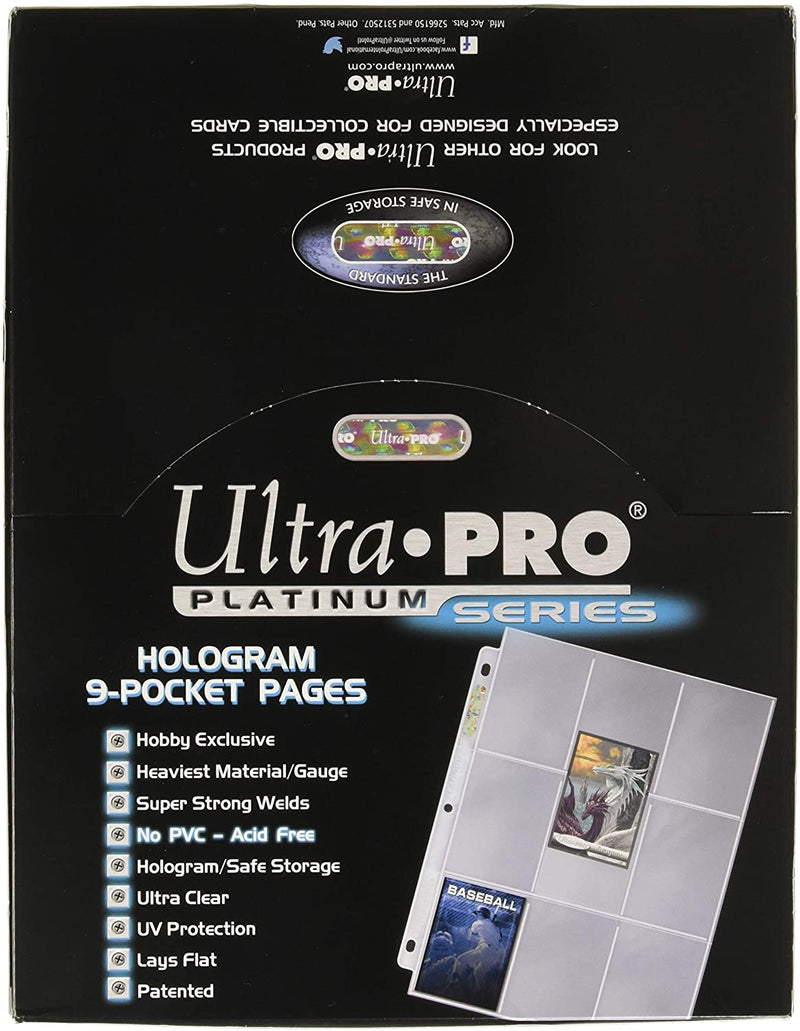 100 9-Pocket Binder Pages Ultra Pro Platinum  Ultra Pro Binders & Portfolios Taps Games Edmonton Alberta