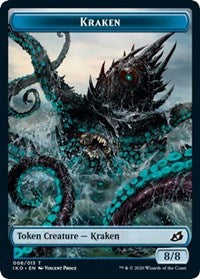 Kraken // Elemental (010) Double-Sided Token [Tokens] Commander 2020 Tokens MTG Single Magic: The Gathering