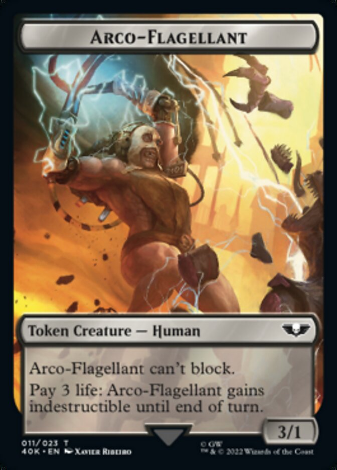 Soldier (004) // Arco-Flagellant Double-Sided Token [Tokens] Warhammer 40,000 Tokens MTG Single Magic: The Gathering