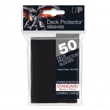 50Ct Black Standard Deck Protectors  Ultra Pro Sleeves Taps Games Edmonton Alberta