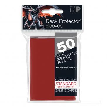 50Ct Red Standard Deck Protectors  Ultra Pro Sleeves Taps Games Edmonton Alberta