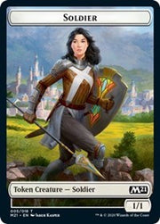 Soldier // Treasure Double-Sided Token [Tokens] Core Set 2021 Tokens MTG Single Magic: The Gathering