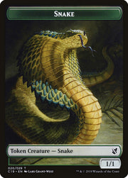 Plant // Snake Double-Sided Token [Tokens] Commander 2019 Tokens MTG Single Magic: The Gathering