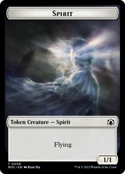 Spirit (9) // Spirit (13) Double-Sided Token [Tokens] March of the Machine Commander Tokens MTG Single Magic: The Gathering