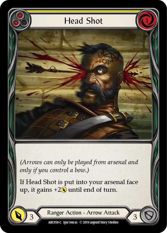 Head Shot (Yellow) [ARC058-C] 1st Edition Normal Flesh And Blood Single Flesh And Blood   