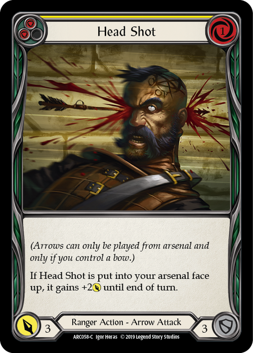 Head Shot (Yellow) [ARC058-C] 1st Edition Normal Flesh And Blood Single Flesh And Blood   