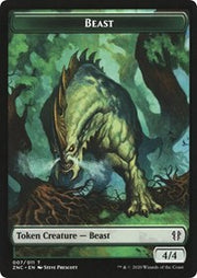 Beast // Saproling Double-Sided Token [Tokens] Zendikar Rising Commander Tokens MTG Single Magic: The Gathering