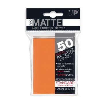 50Ct Pro-Matte Orange Standard Deck Protectors Card Sleeves Ultra Pro