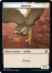 Zombie Knight // Griffin Double-Sided Token [Tokens] Dominaria United Commander Tokens MTG Single Magic: The Gathering