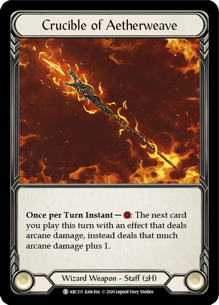 Crucible of Aetherweave // Kano, Dracai of Aether [U-ARC115 // U-ARC113] (Arcane Rising Unlimited) Flesh And Blood Single Flesh And Blood   