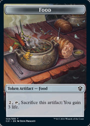 Food // Saproling Double-Sided Token [Tokens] Commander 2021 Tokens MTG Single Magic: The Gathering
