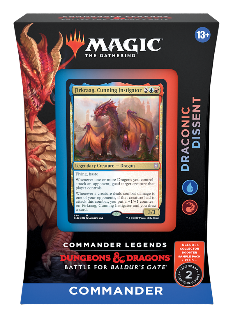 MTG Commander Legends: Battle for Baldur's Gate - Commander Deck (Draconic Dissent) MTG Sealed Magic: The Gathering   
