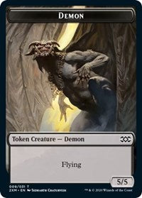 Demon // Elemental Double-Sided Token [Tokens] Double Masters Tokens MTG Single Magic: The Gathering