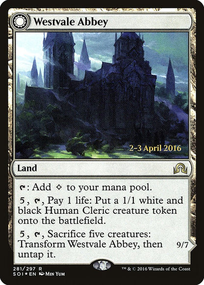 Westvale Abbey // Ormendahl, Profane Prince [Shadows over Innistrad Prerelease Promos] MTG Single Magic: The Gathering   