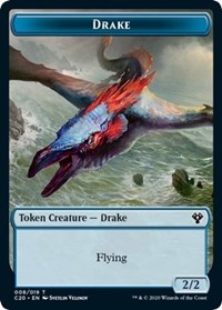 Drake // Insect (018) Double-Sided Token [Tokens] Commander 2020 Tokens MTG Single Magic: The Gathering