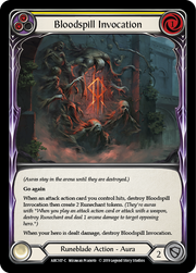 Bloodspill Invocation (Yellow) [ARC107-C] 1st Edition Normal Flesh And Blood Single Flesh And Blood   