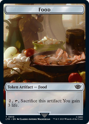Food (10) // Human Soldier (02) Double-Sided Token [The Lord of the Rings: Tales of Middle-Earth Tokens] MTG Single Magic: The Gathering   