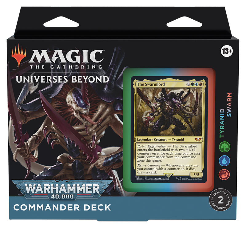 MTG Warhammer 40,000 Commander Deck - Tyranid Swarm MTG Sealed Magic: The Gathering   