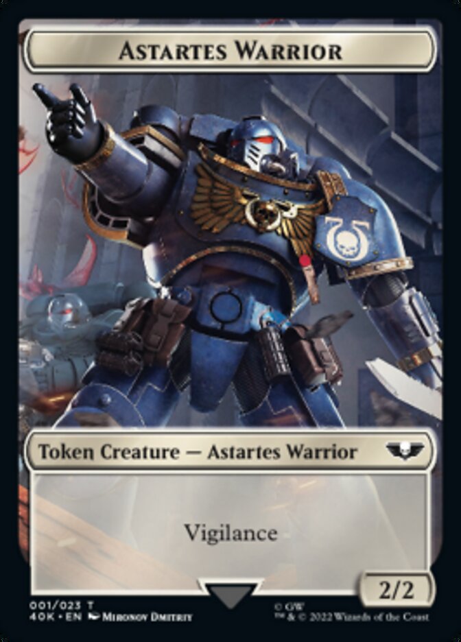 Astartes Warrior // Robot Double-Sided Token (Surge Foil) [Tokens] Warhammer 40,000 Tokens MTG Single Magic: The Gathering