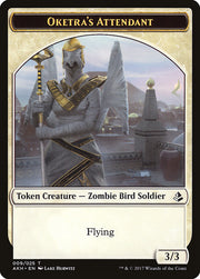 Oketra's Attendant // Beast Double-Sided Token [Tokens] Amonkhet Tokens MTG Single Magic: The Gathering