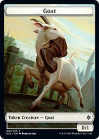 Goat // Food (16) Double-Sided Token [Tokens] Throne of Eldraine Tokens MTG Single Magic: The Gathering