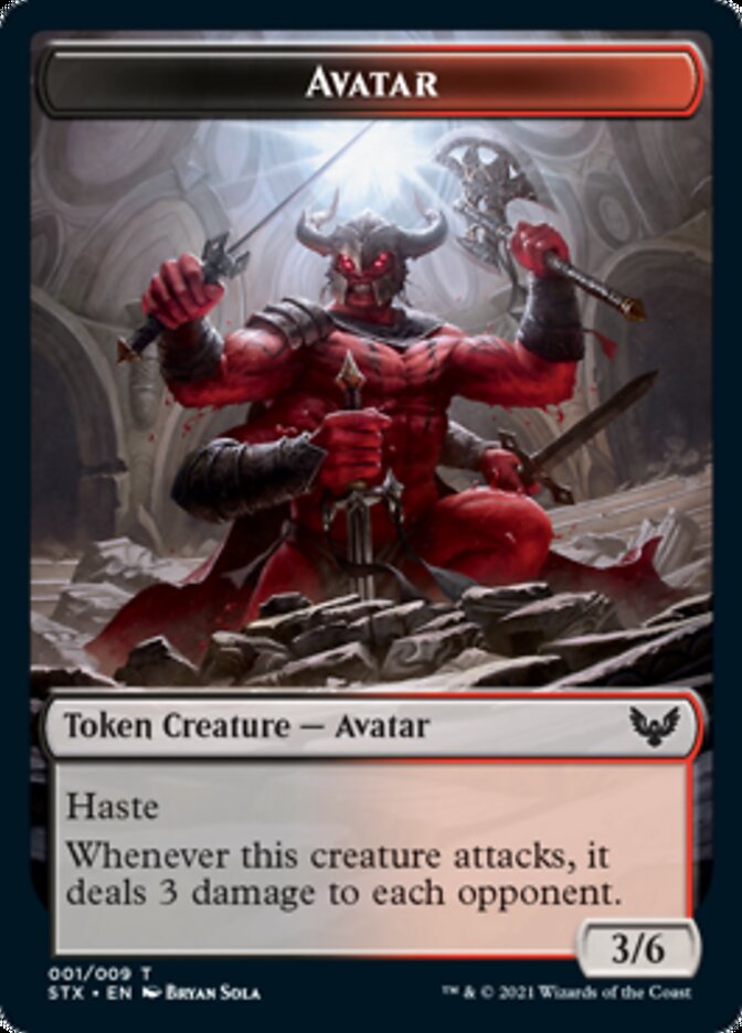 Fractal // Avatar Double-Sided Token [Tokens] Strixhaven: School of Mages Tokens MTG Single Magic: The Gathering