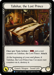 Talishar, the Lost Prince [CRU177] 1st Edition Normal Flesh And Blood Single Flesh And Blood   