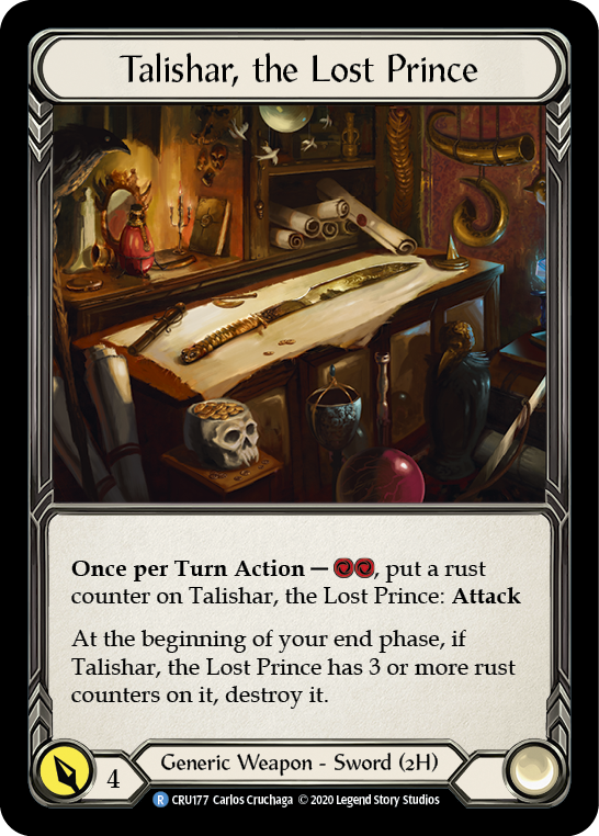 Talishar, the Lost Prince [CRU177] 1st Edition Normal Flesh And Blood Single Flesh And Blood   