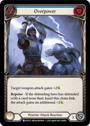 Overpower (Blue) [WTR125] Unlimited Edition Rainbow Foil Flesh And Blood Single Flesh And Blood   