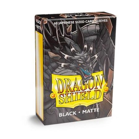 Dragon Shield: Japanese Size Sleeves - Matte Black 60Ct Card Sleeves Dragon Shield