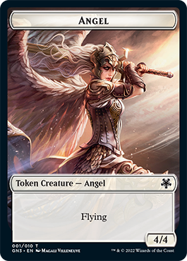 Zombie // Angel Double-Sided Token [Tokens] Game Night: Free-for-All Tokens MTG Single Magic: The Gathering