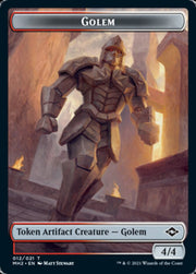 Golem // Treasure (21) Double-Sided Token [Tokens] Modern Horizons 2 Tokens MTG Single Magic: The Gathering