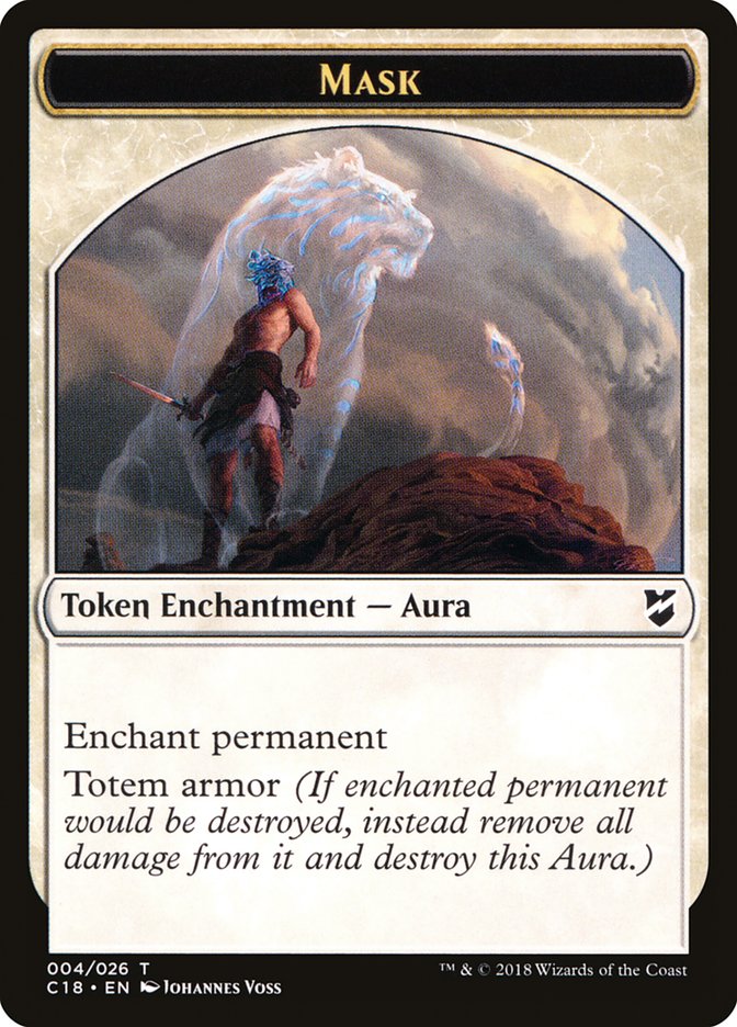 Mask Token [Tokens] Commander 2018 Tokens MTG Single Magic: The Gathering