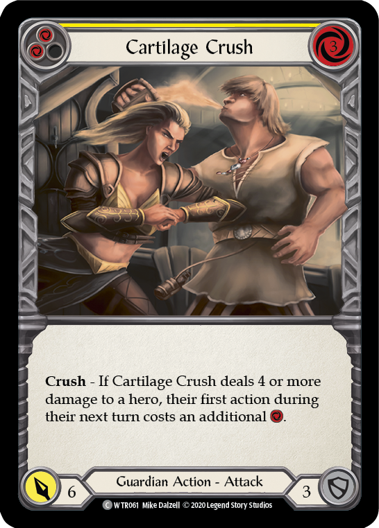 Cartilage Crush (Yellow) [WTR061] Unlimited Edition Rainbow Foil Flesh And Blood Single Flesh And Blood   