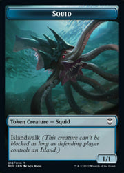 Squid // The Monarch Double-Sided Token [Streets of New Capenna Commander Tokens] MTG Single Magic: The Gathering   
