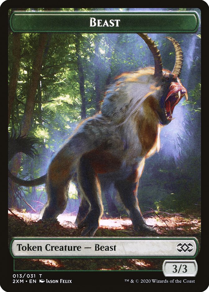 Beast Token [Tokens] Double Masters Tokens MTG Single Magic: The Gathering