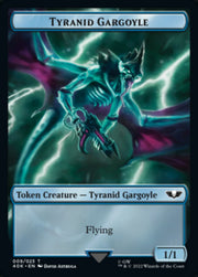 Tyranid (017) // Tyranid Gargoyle Double-Sided Token (Surge Foil) [Tokens] Warhammer 40,000 Tokens MTG Single Magic: The Gathering
