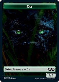 Cat (011) // Zombie Double-Sided Token [Tokens] Core Set 2021 Tokens MTG Single Magic: The Gathering