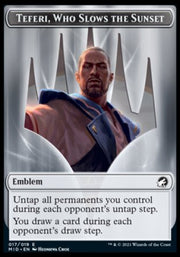 Human // Teferi, Who Slows the Sunset Emblem Double-Sided Token [Tokens] Innistrad: Midnight Hunt Tokens MTG Single Magic: The Gathering