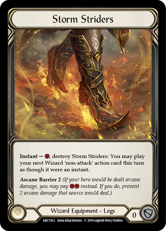 Storm Striders [ARC116-L] 1st Edition Cold Foil Flesh And Blood Single Flesh And Blood   