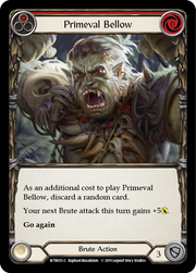Primeval Bellow (Red) [WTR035-C] Alpha Print Rainbow Foil Flesh And Blood Single Flesh And Blood   