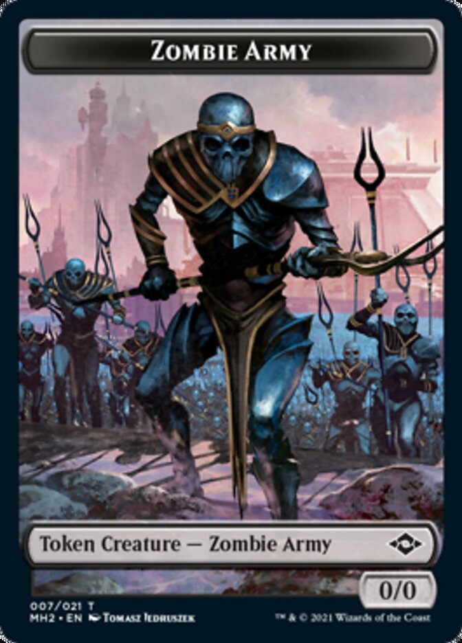 Clue (14) // Zombie Army Double-Sided Token [Tokens] Modern Horizons 2 Tokens MTG Single Magic: The Gathering