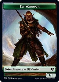 Elf Warrior // Zombie Berserker Double-Sided Token [Tokens] Kaldheim Tokens MTG Single Magic: The Gathering