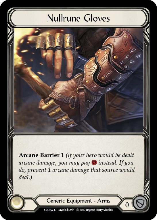Nullrune Gloves [ARC157-C] 1st Edition Normal Flesh And Blood Single Flesh And Blood   