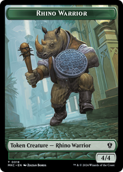 Thopter // Rhino Warrior Double-Sided Token [Tokens] Murders at Karlov Manor Commander Tokens MTG Single Magic: The Gathering