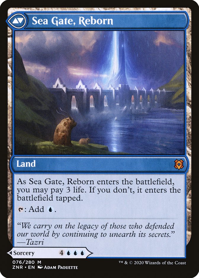Sea Gate Restoration // Sea Gate, Reborn [Zendikar Rising] MTG Single Magic: The Gathering   