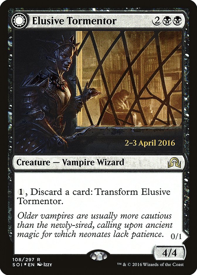 Elusive Tormentor // Insidious Mist [Shadows over Innistrad Prerelease Promos] MTG Single Magic: The Gathering   