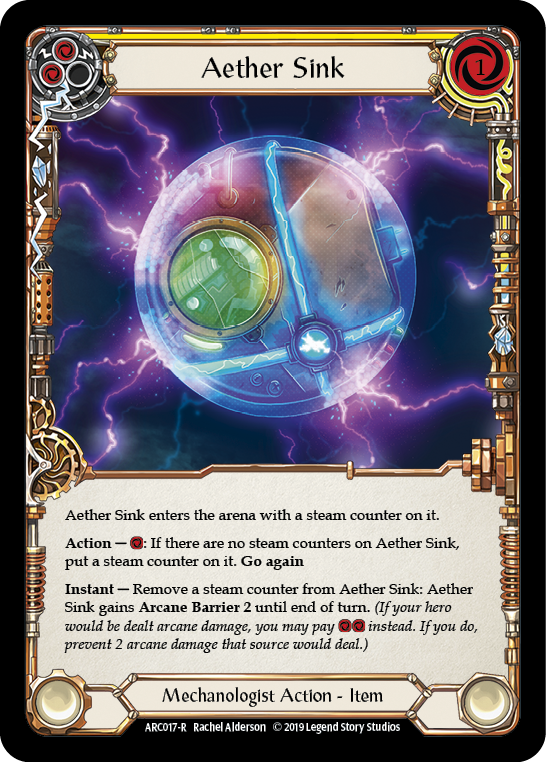 Aether Sink [ARC017-R] 1st Edition Rainbow Foil Flesh And Blood Single Flesh And Blood   