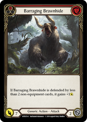 Barraging Brawnhide (Red) [WTR176-C] Alpha Print Rainbow Foil Flesh And Blood Single Flesh And Blood   