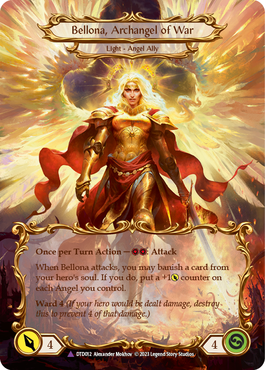 Figment of War // Bellona, Archangel of War (Marvel) [DTD012] (Dusk Till Dawn)  Cold Foil Flesh And Blood Single Flesh And Blood   